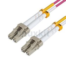 Fibre Optic Patch Lead LC-LC Multimode 50/125 Duplex LSZH Violet 0.5m