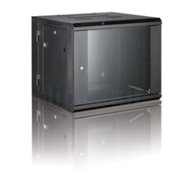 All-Rack 12U 550mm Deep Wall Mount 2-Part Hinged Data Cabinet (Black)