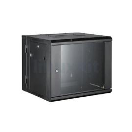 All-Rack 6U 550mm Deep Wall Mount 2-Part Hinged Data Cabinet (Black)