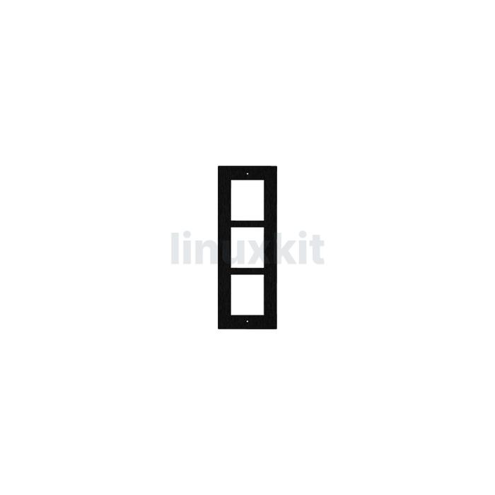 2N IP Verso 3-Module Flush-mount Frame, Black