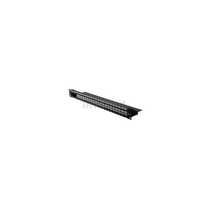 Roline Keystone 19'' Module Frame Cat.5/Cat.6, 24 Ports, Blank, Unshi