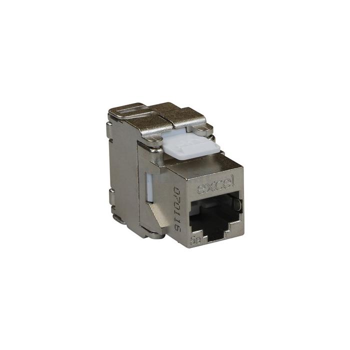 Excel Cat5e FTP Screened Keystone Jack Toolless Silver