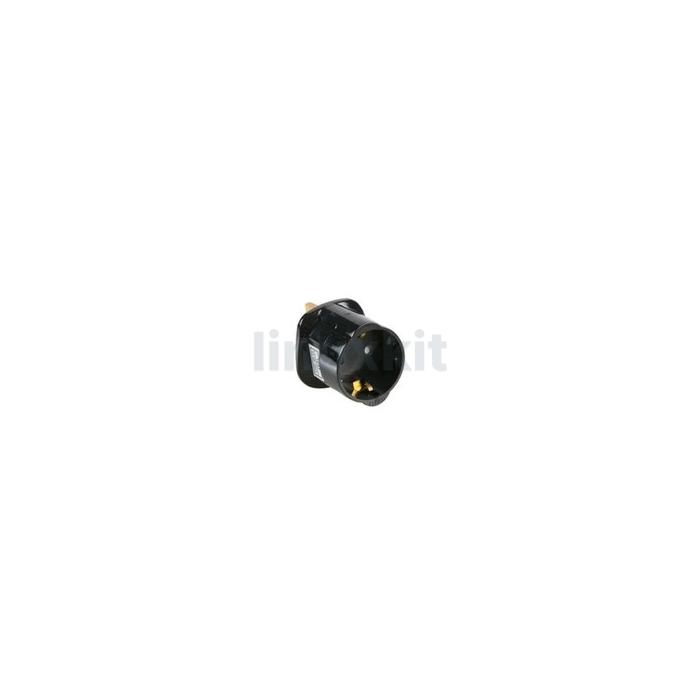 EU to UK Plug Adapter PSUUKEU-R - Round in Black