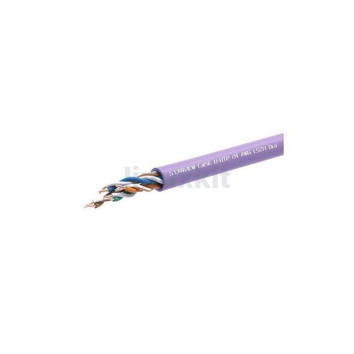 Lanview Cat5e U-UTP Network Cable - Violet - 305m
