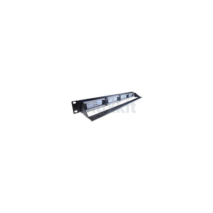 24 Port Patch Panel (Cat6) IDC Punch Down 19" with Lacing Bar