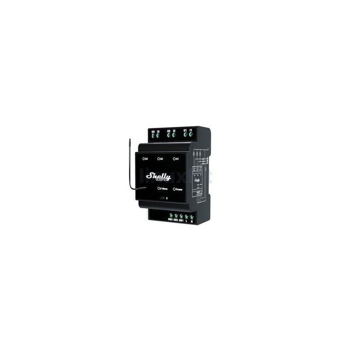 Shelly Qubino Wave Pro 3 3-Channel Smart Switch with Dry Contacts