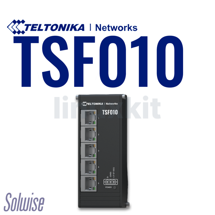 5 port 10/100 DIN Rail switch. No PSU.