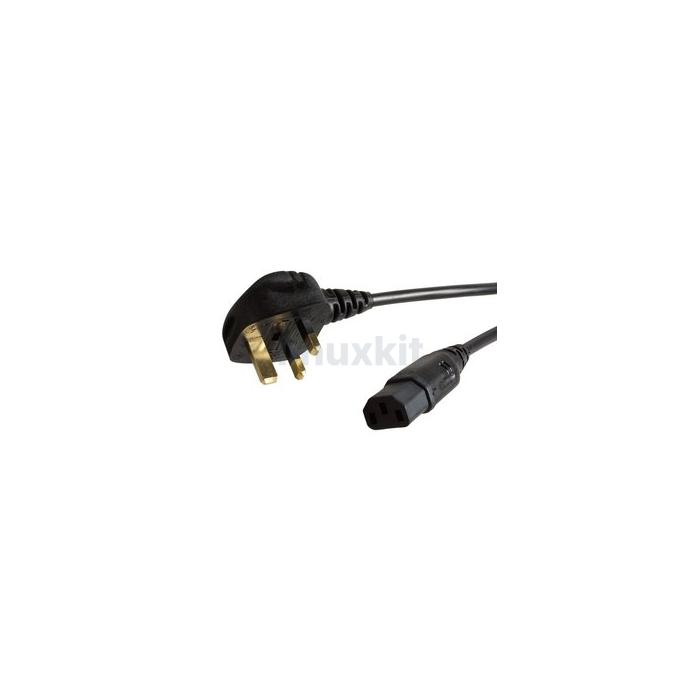 UK C13 Power Cable - 0.5m Black