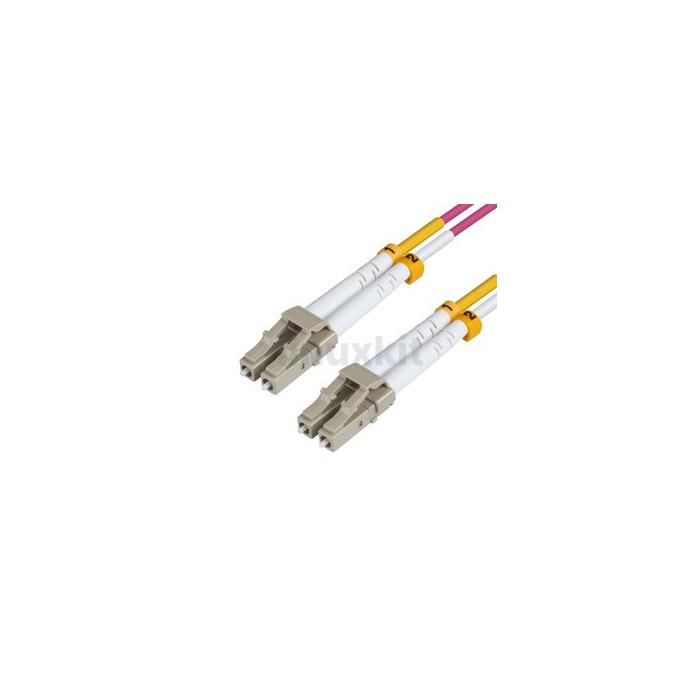 Fibre Optic Patch Lead LC-LC Multimode 50/125 Duplex LSZH Violet 0.5m