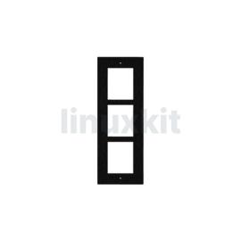 2N IP Verso 3-Module Flush-mount Frame, Black