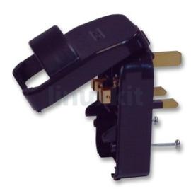 EU to UK Latched Plug Adapter in Black