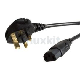 UK C13 Power Cable - 0.5m Black UK C13 Power Cable - 0.5m Black