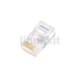 RJ45 Plug CAT5 Connectors with Gold Pins - Pack of 100