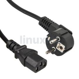 Euro Schuko C13 Kettle 0.7m Cable in Black