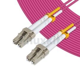 Fibre Optic Patch Lead LC-LC Multimode 50/125 Duplex LSZH Violet 1m