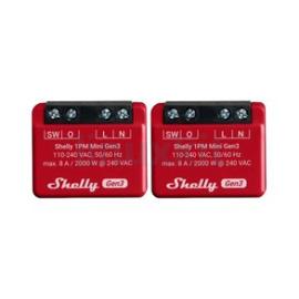 Shelly Mini 1PM WiFi Smart Switch with Power Metering (Pair)