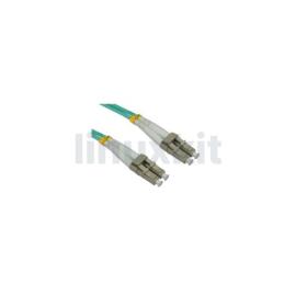 1m OM3 LC-LC 50/125 Fibre Cable Aqua