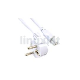 Euro Schuko C5 Cloverleaf 0.7m Cable in White
