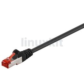 Cat6 S-FTP Cable - Black - 0.15m