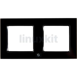 Shelly Wall Frame 2 Two-Gang Wall Frame for Smart Switches (Black)