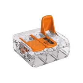 Wago 221-413 3-Conductor Splicing Connector; Max 4mm (50 pcs)