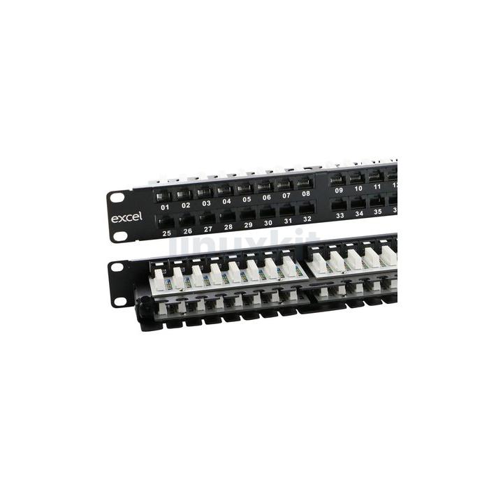 Excel Cat6 48 Port Unscreened Patch Panel