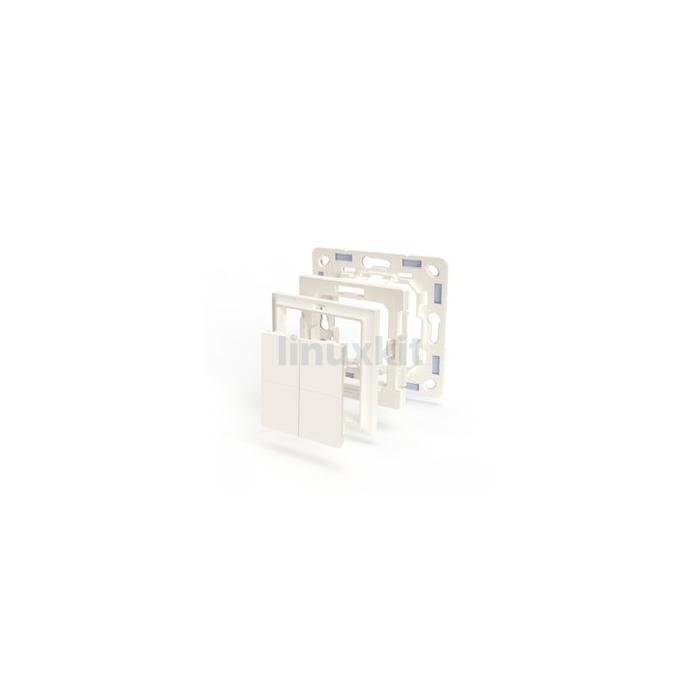 Shelly BLU Wall Switch 4 (White) with Gira / Merten Adapter