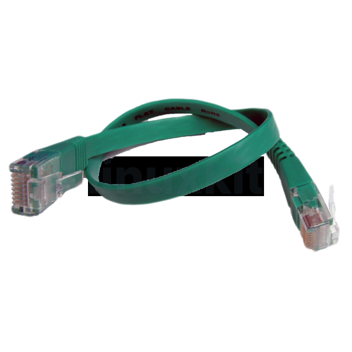 Flat Cat6 Patch Lead 0.25m Yellow
