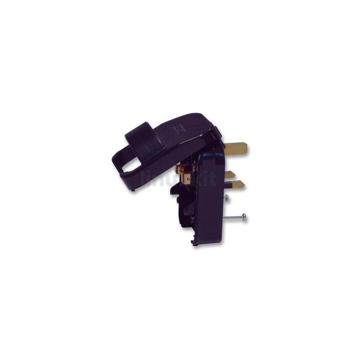 EU to UK Latched Plug Adapter in Black