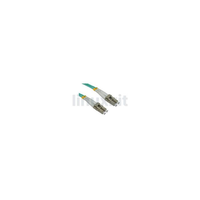 1m OM3 LC-LC 50/125 Fibre Cable Aqua