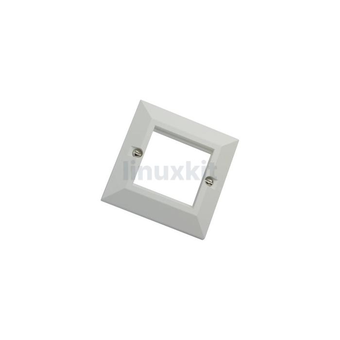 Single Gang Faceplate for 2 Euro Modules in White - Bevelled Single Gang Faceplate for 2 Euro Modules in White - Bevelled