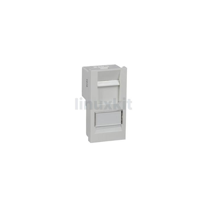 Cat6 UTP RJ45 Shuttered Module in White - Low Profile (CAT6-RJ45-M) Cat6 UTP RJ45 Shuttered Module in White - Low Profile (CAT6-RJ45-M)