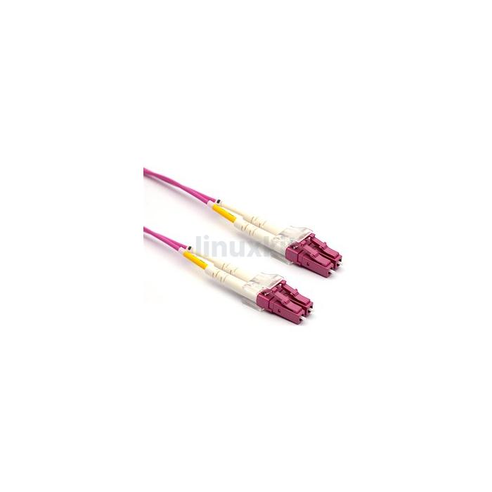 Fibre Optic Patch Lead LC-LC Multimode 50/125 Duplex LS0H Violet 3m