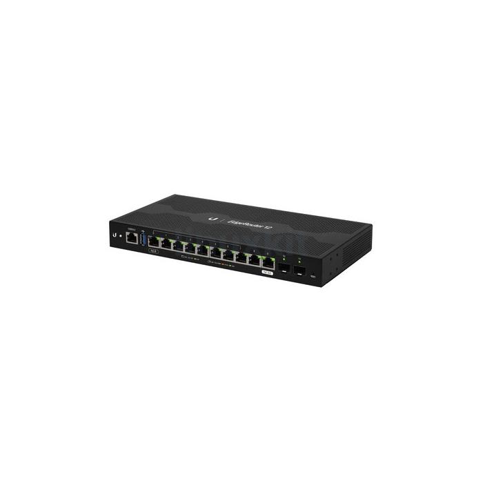 Ubiquiti EdgeRouter 12 with 10 Gigabit PoE Ports and 2 SFP Ports