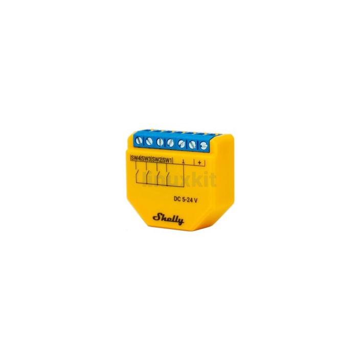 Shelly Plus i4 4-Input Digital Controller with DC Powering Support